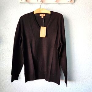 Burberry London sweater fine merino wool lagenlook minimalist  crewneck sweater